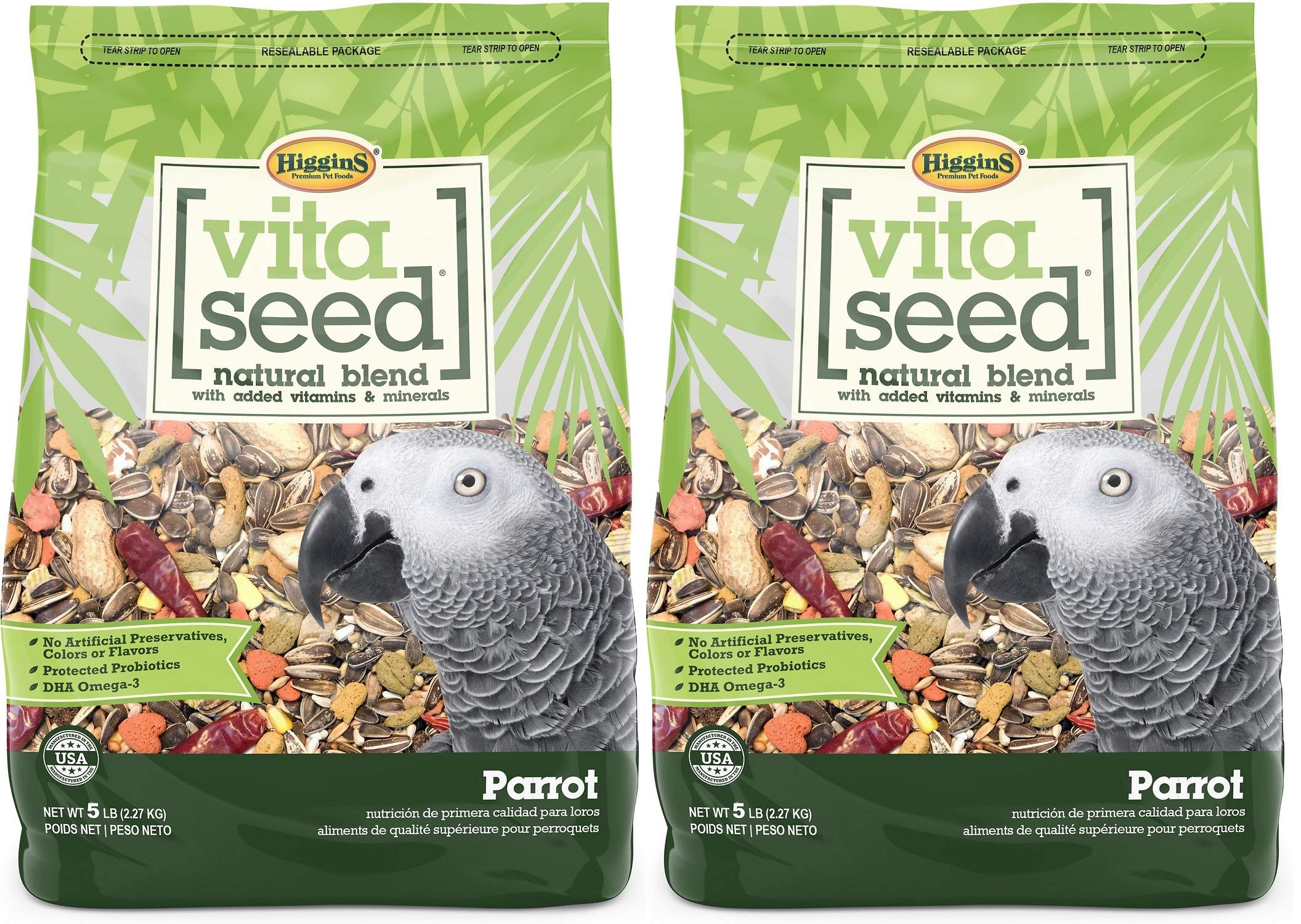 Amazon.com: Higgins 2 Pack of Vita Seed Natural Blend Parrot Food